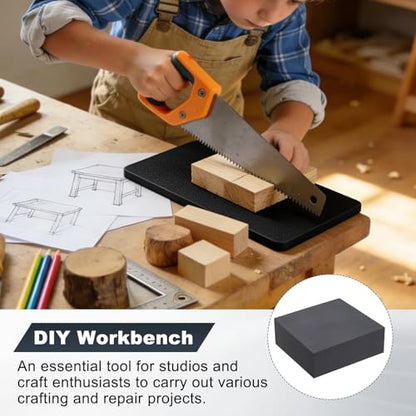 HARFINGTON Rubber Bench Block 2"x2"x0.8" Black Rubber Stamping Block Square Anti Vibration Pads for Jewelry Making Hammering Shaping Chasing Flattening Metals - size: 2"x2"x0.8"