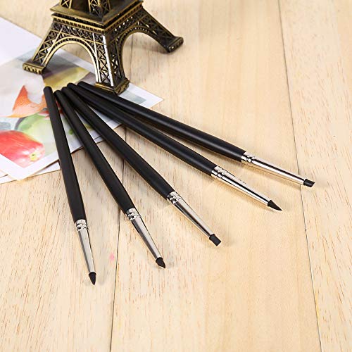 Color Shaper Brushes 5 Pack Silicone Rubber Shaper Polymer Clay Sculpting Modeling Tools