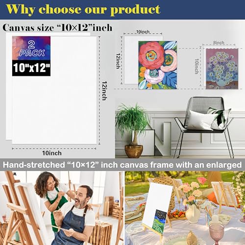 QUANWAISJ 10"x12" Sip and Paint Kit for Adults,Acrylic Paint Canvas Set,Couples Painting Kit Date Night,Piece Professional Painting Supplies Kit,Perfect for Art Enthusiasts.(2Pack)