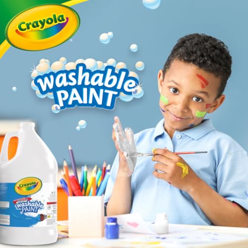 Crayola Washable Paint (1 Gallon), White Paint, Teacher Classroom Must Haves, School Supplies for Kids, Nontoxic, 3+ - color: White