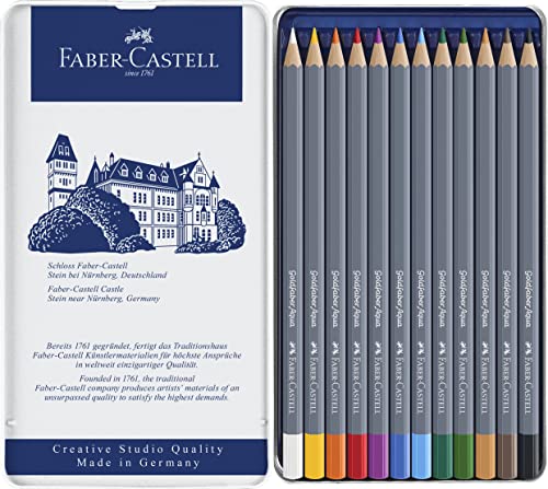 Faber-Castell Goldfaber Aqua Watercolor Pencils - Pre-Sharpened Water Colored Pencils (12 Count)