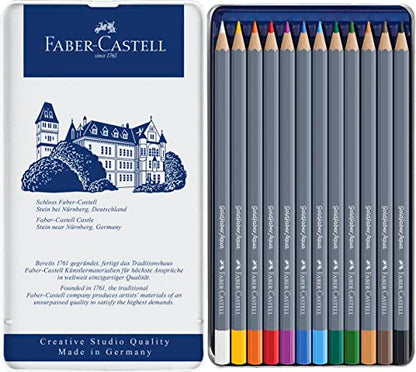 Faber-Castell Goldfaber Aqua Watercolor Pencils - Pre-Sharpened Water Colored Pencils (12 Count)