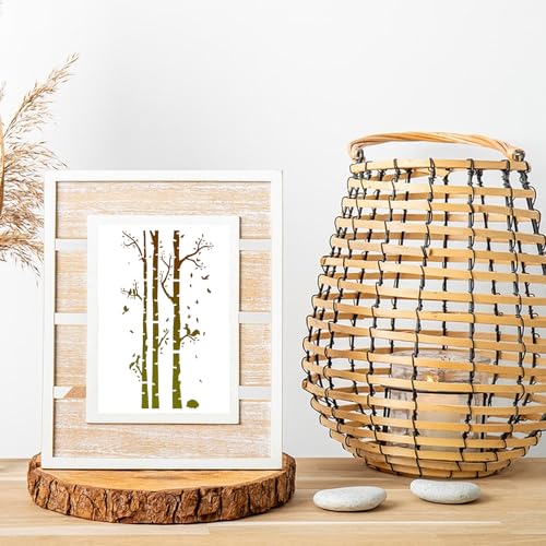 30 Pcs Abstract Layering Stencils for Painting, Reusable Mixed Media Stencils with Geometric Crackle Bubble Camo Splatter Tree Leaf Patterns, DIY Craft Templates for Walls Canvas Cards Airbrush Art