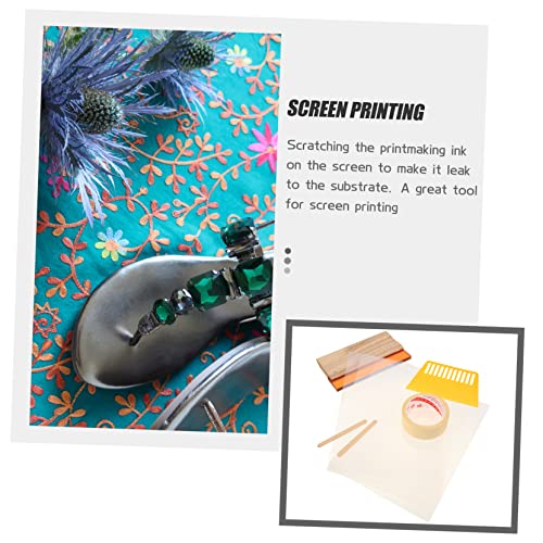 PLAFOPE 1set Silk Kit Ink Squeegee for Projects and Easy to Use for Textiles and Hand Printing
