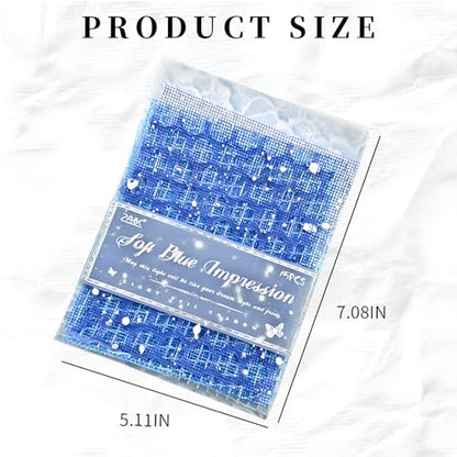 BADAO 90 Sheets Sticker Scrapbook Paper Supplies for DIY Mix Mesh Fabric Scrapbooking Kits 6 Pack 5.11x7.08Inch Textured Aesthetic Paper Scrap Book Material for DIY Decorative Mixed Set