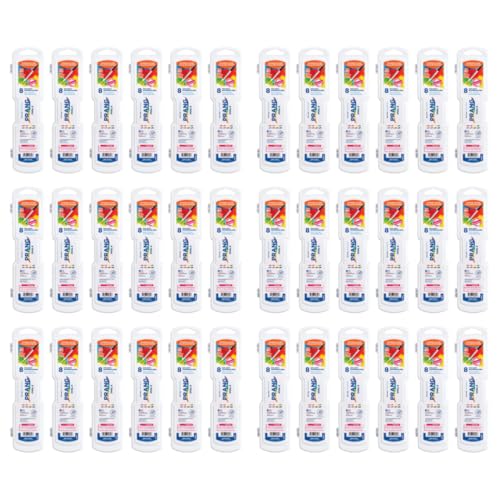 Prang Semi-Moist Watercolors 8-Color Refillable Oval Pan Set with Size 6 Paintbrush, Class Pack of 36 - style: 8 Count (Pack of 36)