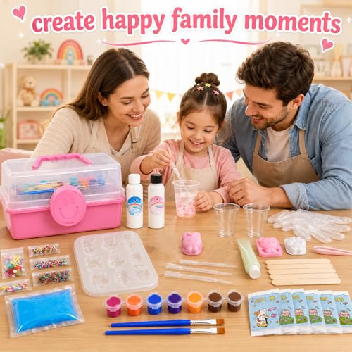 DIY Taba Squishy Making Kit,Taba Squishy Kit,1:1 AB Liquid Silicone with 6 Molds for Make Your Own Super Soft Squishies Maker, Christmas Birthday Party Favors for Kids Adults