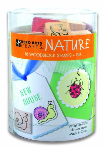 Hero Arts LL373 Ink 'n' Stamp Wood Sets, Nature - color: Nature