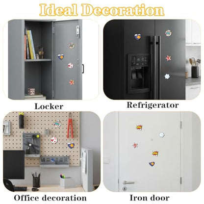 48 Pcs Magnetic Canvas Panel Mini Canvas Boards for Painting Blank Locker, 3 Inch Small Bulk Canvases with Magnet Backing for DIY Art, Crafts, Fridge & Office Decor (6 Styles)