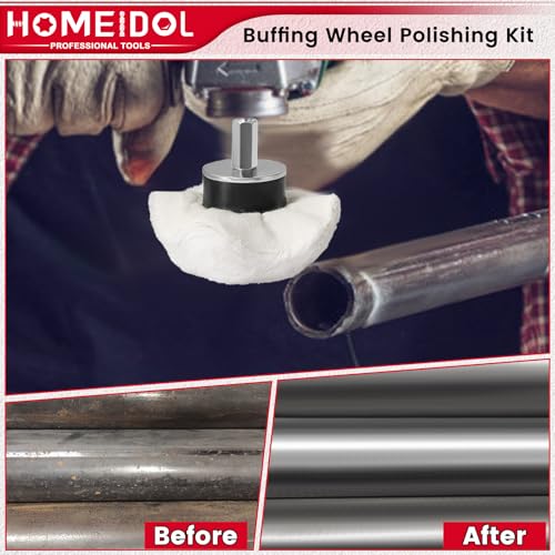 Polishing Wheel Kit 13pcs Buffing Wheels Cotton Abrasive Polishing Kit for Rotary Tools, Buffing Pads for Drill for Metal, Aluminum Wheel Polishing Kit for Chrome Wood Plastic Ceramic Glass - style: Style 1