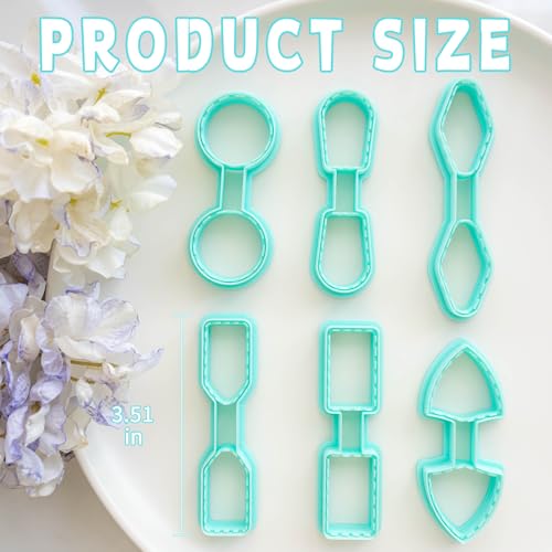 TAINSKY Basic Shapes Keychain Polymer Clay Cutter, Polymer Clay Keychain Cutters, Boho Clay Cutters for Polymer Clay Jewelry, 12 Shapes Keychain Cutter, General Polymer Clay Earring Cutters - color: Keychain -A