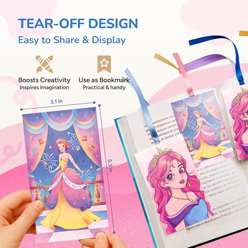 JoyCat 2 Pack Pocket Paint with Water Coloring Books for Kids, Art & Craft Activity Toy Set, Creative Travel & Home Painting Kit, Gifts for Girls & Boys Ages 3-8 (Makeup & Princess) - style: 2 Pack - Makeup & Princess