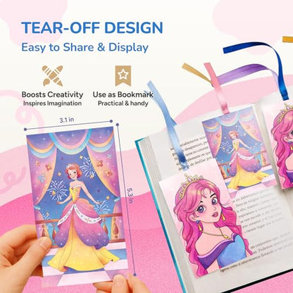 JoyCat 2 Pack Pocket Paint with Water Coloring Books for Kids, Art & Craft Activity Toy Set, Creative Travel & Home Painting Kit, Gifts for Girls & Boys Ages 3-8 (Makeup & Princess) - style: 2 Pack - Makeup & Princess