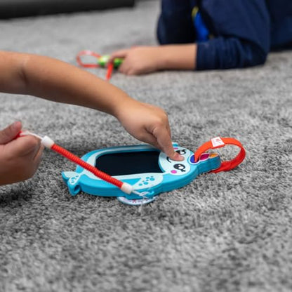 Boogie Board Sketch Pals Noa the Narwhal 4” LCD Writing Tablet for Kids – Reusable Mess-Free Drawing Pad with Tethered Stylus – Clip-On Travel Doodle Board Toy – Ages 3+ - style: Noa Narwhal