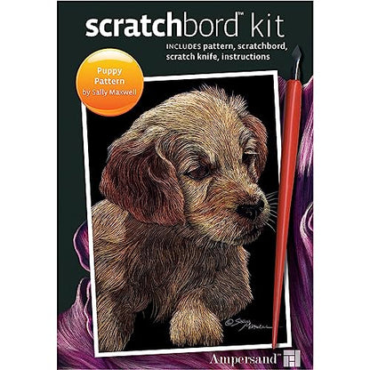 Ampersand Art Supply Scratchbord | Puppy | 5’’ x 7’’ | Professional Scratchboard Art Panel | for Scratchboard Drawing, Illustration & Mixed Media - style: Puppy