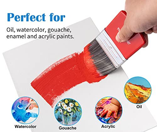 Falling in Art Filbert Paddle Paint Brush, Scale Brush for Oil and Acrylic Paints,3 Inch - color: Filbert, size: 3''