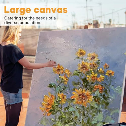 CONDA Large Canvas for Painting 36x48 Inch 2-Pack, Big Stretched Canvas 100% Cotton, Primed Acid-Free, Artist Canvas for Acrylics Oils Pouring Painting - size: 36"x48",2 Pack