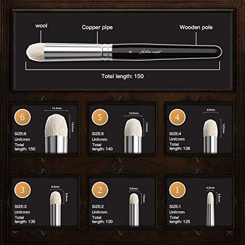 Golden Maple Dry Brush Miniature Painting Drybrush Set - 6PC Professional Modellers Miniature Paint Brushes for Miniatures, Model, Enamel & Fantasy Figurines Painting - color: Black