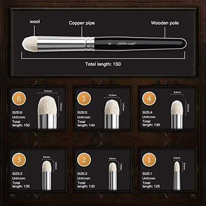 Golden Maple Dry Brush Miniature Painting Drybrush Set - 6PC Professional Modellers Miniature Paint Brushes for Miniatures, Model, Enamel & Fantasy Figurines Painting - color: Black