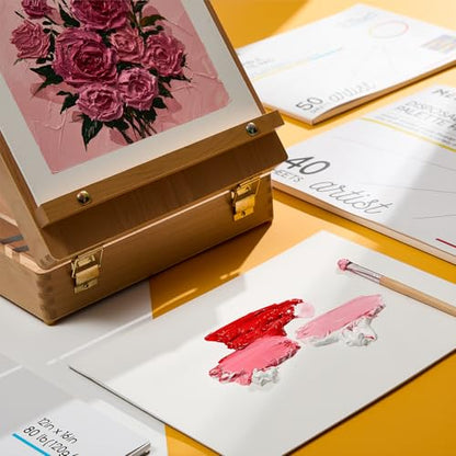 MEEDEN Artist Palette Paper Pad: 9''x12'', 50 Sheets (80lb/120gsm) Paint Palette Paper - Disposable Paint Mixing Paper for Acrylic Watercolor Oil Painting - size: 9" x 12"(50 sheets)