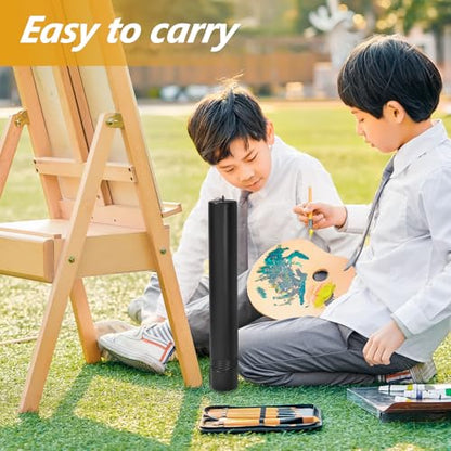 Telescoping Art Tube Waterproof Portable Drafting Tube Black Plastic Blueprint Case for Artists and Architects Poster Storage and Transport