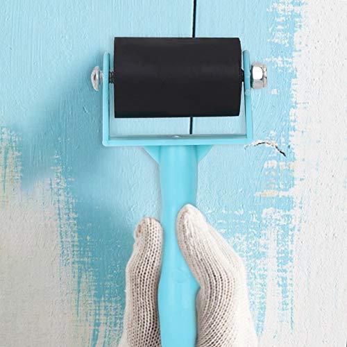 Printmaking Brayer, 3.5cm Plastic Handle Rubber Printmaking Brayer Flexible Ink Painting Rubber Roller Art Stamping Tool Painting Tools Strong Hiding Power(Blue)