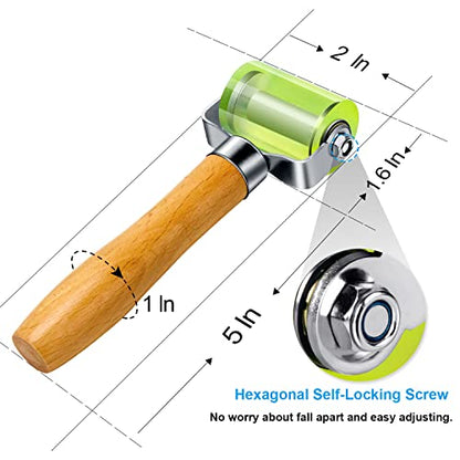 LUMITECO Bearings Equipped Automotive Car Audio Sound Deadening Application Wheel Roller, Heat Abatement Mat Wallpaper Application PU Smoothing Tool Seam Roller