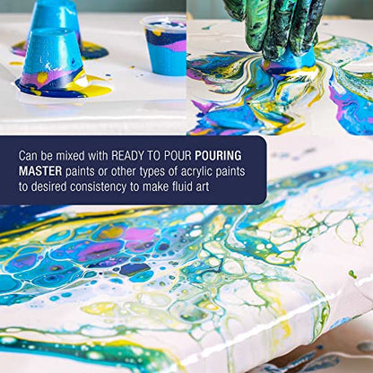 Pouring Masters 32oz (Quart) Pouring Paint Matte Medium - Professional Acrylic Medium for Improving Paint Flow & Cell Effects Creator, Viscosity Adjuster - size: 32-ounces
