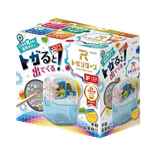 Sonic EK-4297-T Pencil Sharpener, Togar-Return Manual, Transparent
