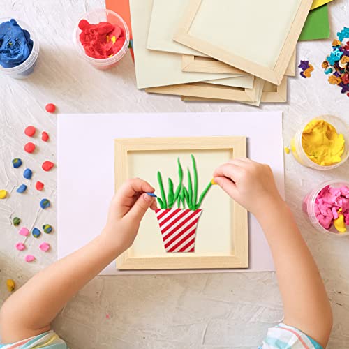 Kathfly 24 Pcs 6x6'' Wood Panel Boards, Unfinished Wood Canvas Panels for Painting Crafts DIY Drawing Pouring Art Projects - size: 6 x 6 Inch