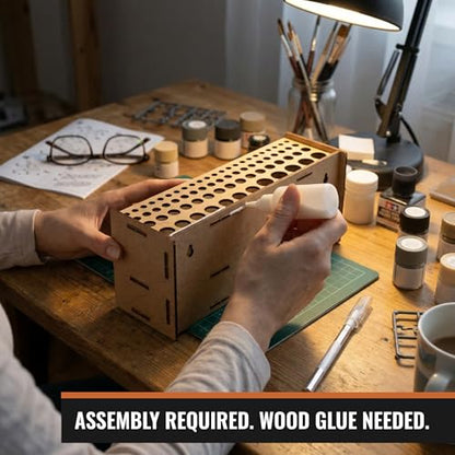 PROSCALE Tool & Brush Organizer for Miniatures & Modeling, Versatile Tabletop or Wall Holder with Multi-Size Holes for Hobby Tools, Files and Accessories