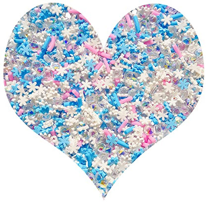 EHOPE Fake Sprinkles Fake Christmas Sprinkles Fake Candy Sprinkles Clay Sprinkles Polymer Sprinkles Polymer Clay Slices for Nail Art DIY Crafts Cake Phone(40G-Sugar granules+Snowflake-21) - color: 21-Sugar granules+Snowflake