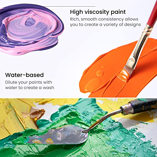 ARTEZA Acrylic Paint, A100 Lemon Yellow, 16.9 fl oz, 500ml Jar, Opaque, Quick-Drying, Acrylic Paints for Painting on Canvas, Paper, Wood - color: A100 Lemon Yellow, size: 16.9 Fl Oz (Pack of 1)