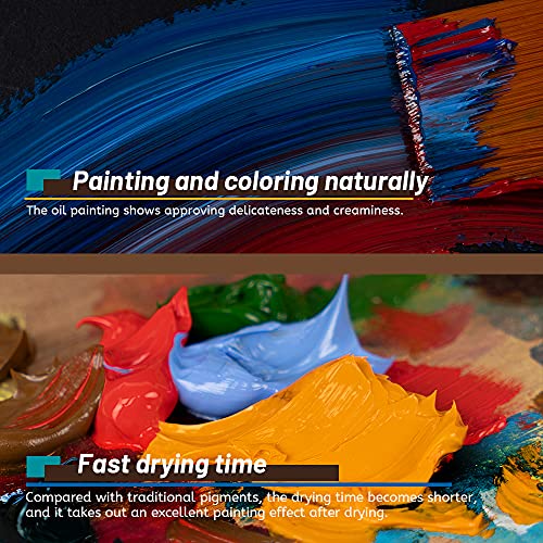 Paul Rubens Oil Paint 38 Bright Colors High Saturation, 50ml Large Capacity Tubes, Faster Drying Time with Creamy Texture and Consistency for Artists, Adults, Beginners Oil Painting Supplies - color: 38 Colors Kit