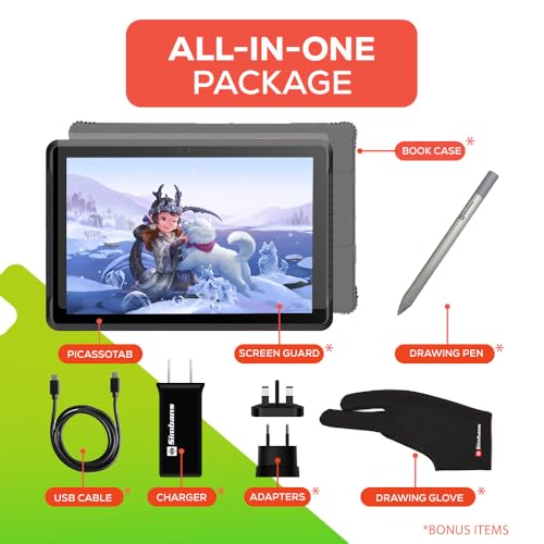 PicassoTab A10 Drawing Tablet • No Computer Needed • Stylus Pen, Pro Drawing Apps & Tutorials • 10" Screen, 6GB+128GB, Android 14 • Portable, Standalone, Designed for Beginner Graphic Artist -A10 - size: 10 Inch Compact Screen