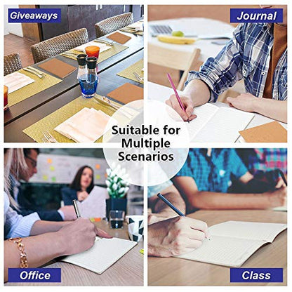 feela 30 Pack Kraft Notebooks, A5 60 Lined Pages Notebooks and Journals for Women Girls Students Making Plans Writing Memos Office School Supplies, 8.3 X 5.5 in - style: Lined-30 Pack