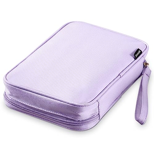 Zannaki Big Capacity Storage Pouch Marker Pen Pencil Case Simple Stationery Bag Box Art Tool & Sketch Storage Boxes for Bullet Journal Middle High School Office College Student Girl Women Adult Teen - color: Purple