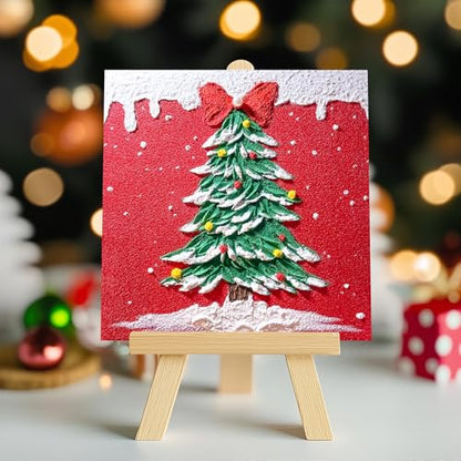 HANSILK 8x8 Inch Wood Canvas Panels 4 Pack – Unfinished Wooden Art Boards for Acrylic, Oil & Mixed Media Painting, DIY Craft Projects for Artists, Beginners & Students - size: 8*8-4