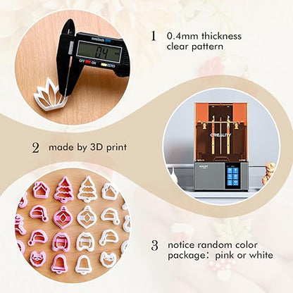 Keoker Christmas Polymer Clay Cutters - 11 Shapes Earrings Cutters for Winter - color: earrings clay cutters