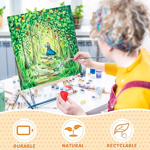 Barydat 24 Pcs Wood Panels for Painting 10'' x 10'' Unfinished Wood Canvas Board Artist Wall 0.79'' Deep Wooden Cradled Panel for DIY Crafts, Easel Display, Painting Pouring Arts Use with Oil, Acrylic - size: 10" X 10"