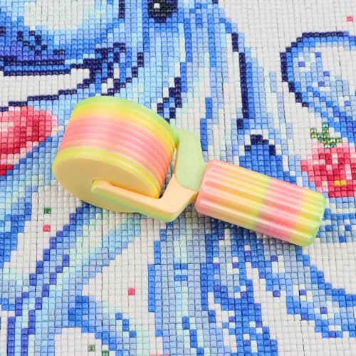 Diamond Painting Yellow Roller, Pressure Roller for Diamond Art Canvas, Flatten and Secure Diamonds Easily, DIY Diamond Painting Accessories - color: Yellow