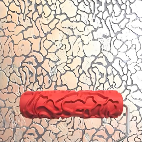 7"DIY Patterned Paint Roller | Decorative Art Texture Roller | Embossing Texture Rubber Roller Painting Supplies | Pattern Art Texture Tools for Household Wall Painting (BK321R) - style: BK321R