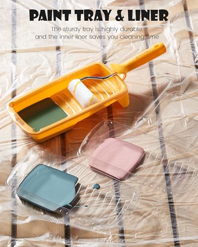 Voomey Paint Roller Kit, 2 Inch Microfiber Paint Roller Covers 12 Pack, Small Paint Rollers with Tray and Roller Frame for Touch Up Painting Wall, Door, Cabinet - size: 2 Inch Mini Microfiber Paint Roller Kit 12 Pack