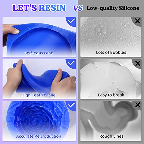 LET'S RESIN Bundle Set of 30A Silicone Molds Making Kit 20.8oz and 30A Silicone Molds Making Kit 10Lbs