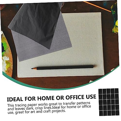 Angoily Graphite Carbon Transfer Paper for Tracing and Copying 25 Sheets of Graphite Paper for Artists DIY Projects and Office Use