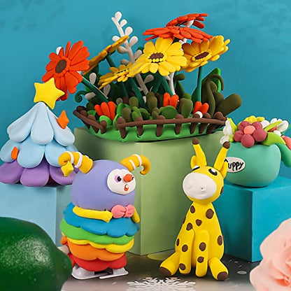 ifergoo Modeling Clay - 24 Colors Air Dry Clay, DIY Magic Clay with Tools and Munuals, Kids Toys Set for Boys and Girls - color: 24 Colors