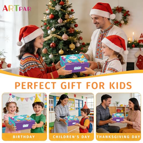 ARTPAR Air Drying Clay Kids 102 Colors, Modeling Magic Clay Kit with Sculpting Tools,Soft and Non-Sticky,Classroom Activities & Art and Crafts Creative Play Gifts for Boys & Girls Age 3-12 - color: 102 Colors