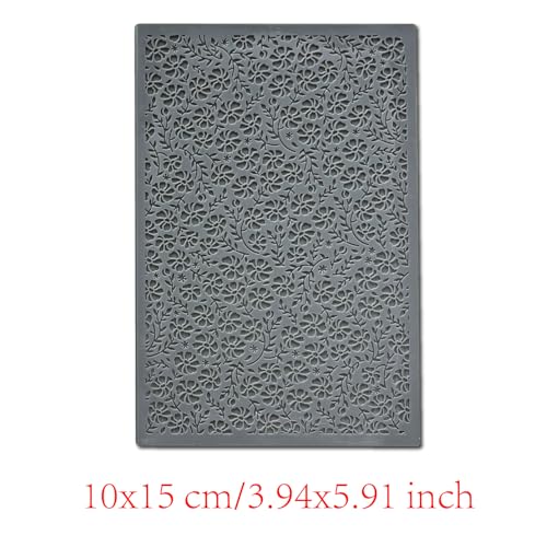 Wildflowers Polymer Clay Texture Sheets Mats for Polymer Clay Earrings Making Littel Flowers Texture Impressions DIY Tools for Pottery Earrings Jewelry Making DIY Craft Supply