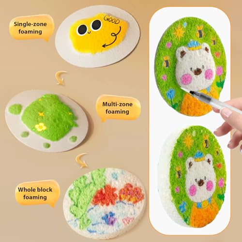 Wanbeiooray 44Pcs 3D Foam Art Kit, Paint Pens, Texture Paper, Beaded Chains | Soft foam paper & vibrant acrylic paint pens; great for DIY art, classroom crafts, party favors & creative gifts