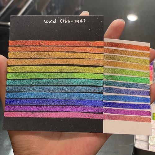 IUILE Handmade Watercolor Paints - Vivid Quarter Pan Set (12 colors) - color: Vivid